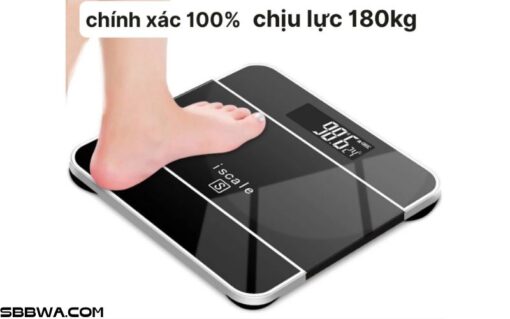 Cân Sức Khỏe Điện Tử Tải Trọng 180kg Mặt Kính Cường Lực